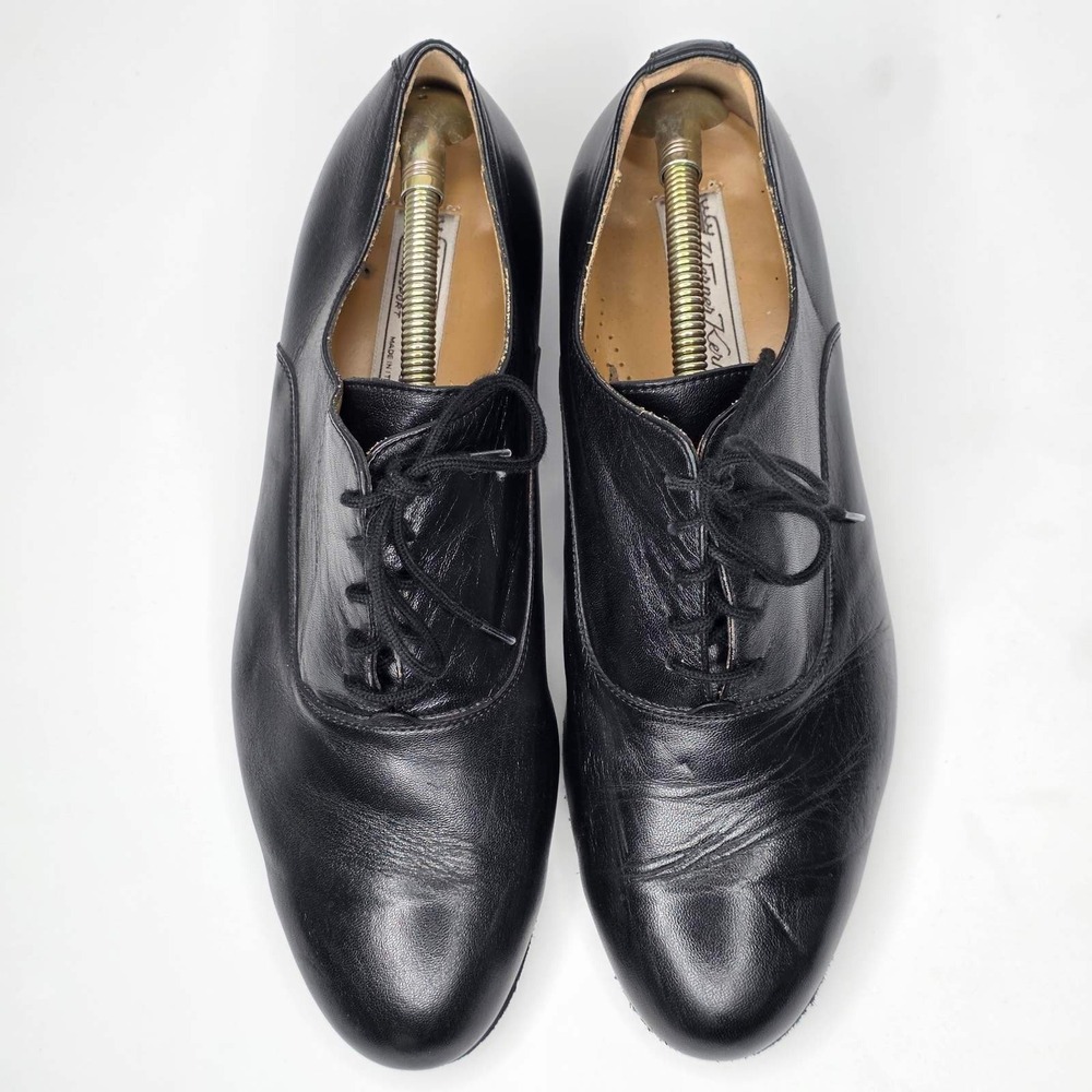 Werner Kern Tanzsport Ballroom Men's Dance Shoes Size 8.5‎ Black Leather Italy